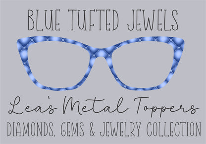 BLUE TUFTED JEWELS Eyewear Frame Toppers COMES WITH MAGNETS