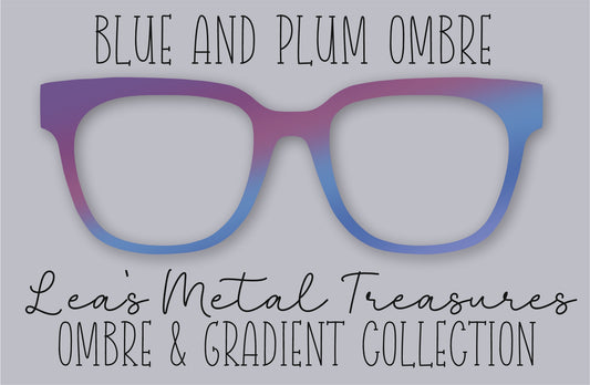 Blue and Plum Ombre Eyewear Frame Toppers COMES WITH MAGNETS