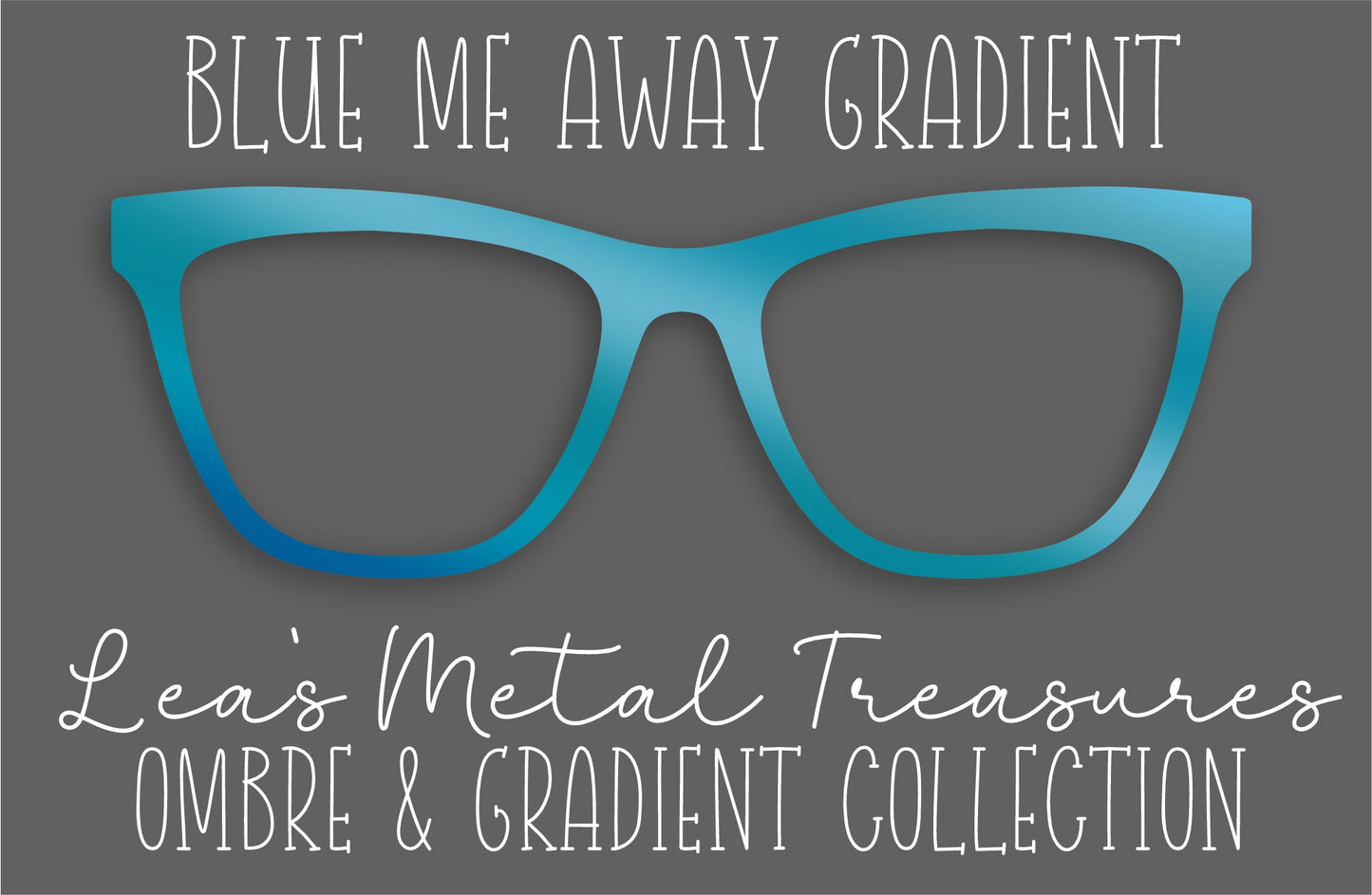 Blue me Away Gradient Eyewear Frame Toppers COMES WITH MAGNETS