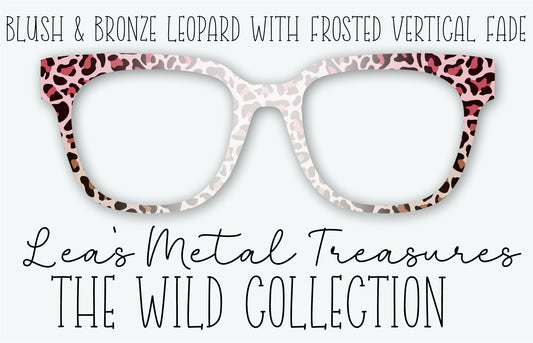 BLUSH & BRONZE LEOPARD WITH FROSTED VERTICAL FADE Eyewear Frame Toppers