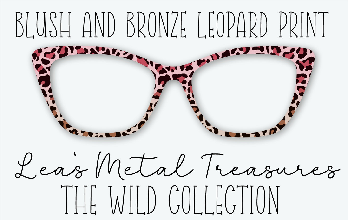 Blush and Bronze Leopard Print Eyewear Frame Toppers
