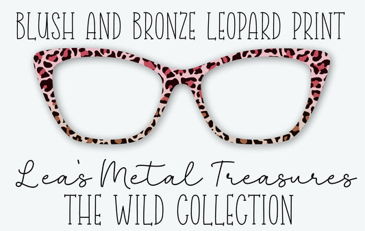 Blush and Bronze Leopard Print Eyewear Frame Toppers