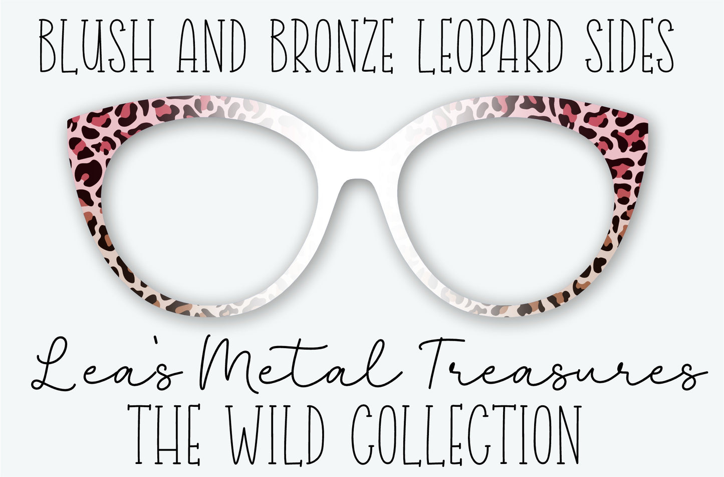 Blush and Bronze Leopard Sides Eyewear Frame Toppers