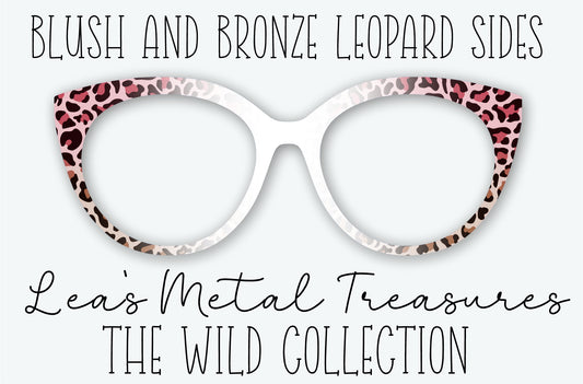 Blush and Bronze Leopard Sides Eyewear Frame Toppers