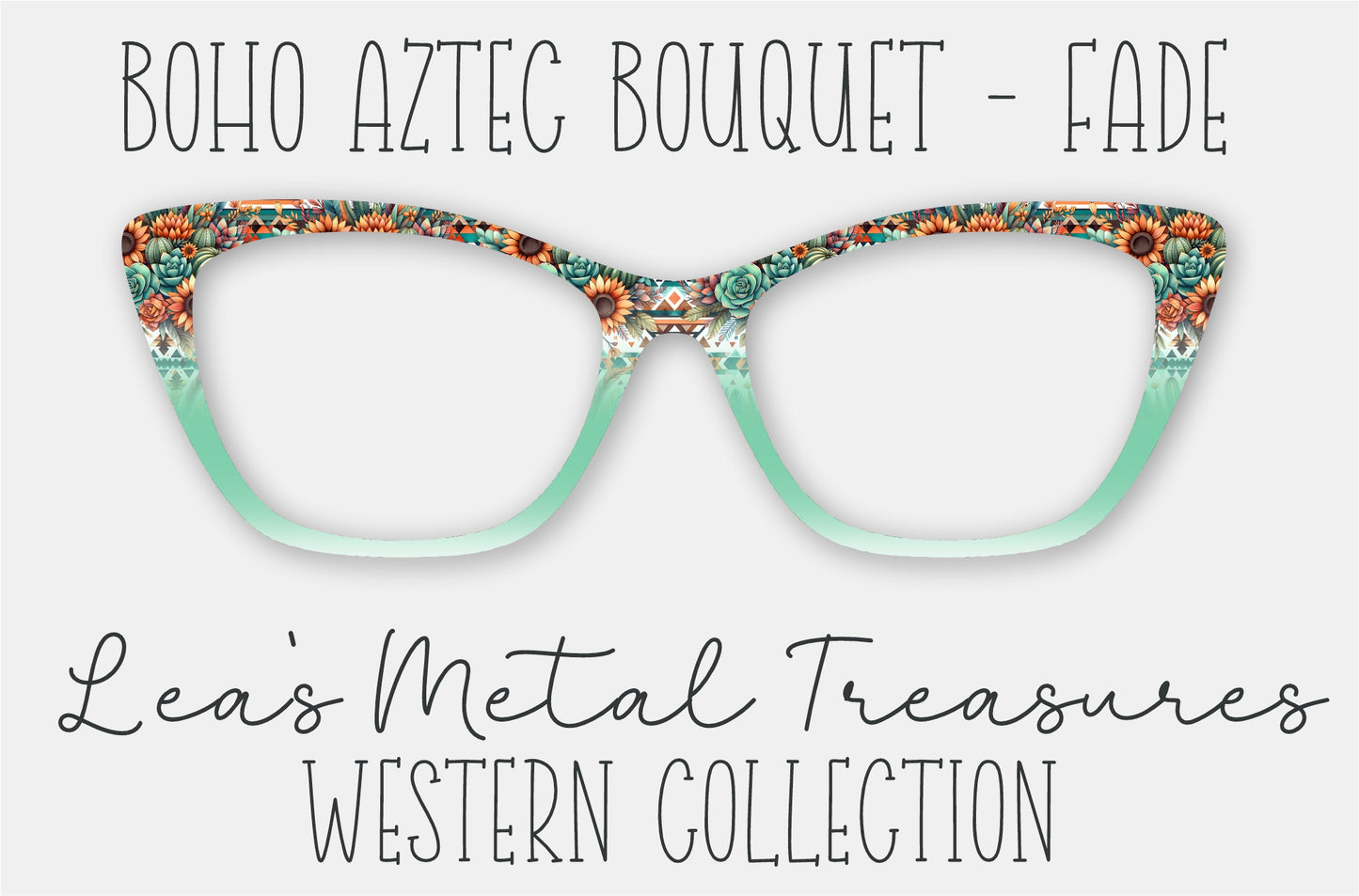 Boho Aztec Bouquet Fade Eyewear Frame Toppers