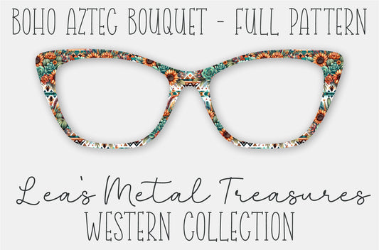 Boho Aztec Bouquet Full Pattern Eyewear Frame Toppers