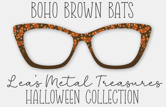Boho Brown Bats Magnetic Eyewear Frame Toppers - September 2025 Topper of the Month