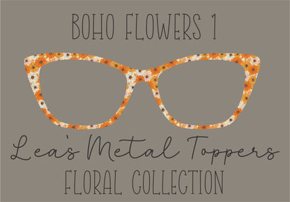 BOHO FLOWERS 1 Eyewear Frame Toppers COMES WITH MAGNETS