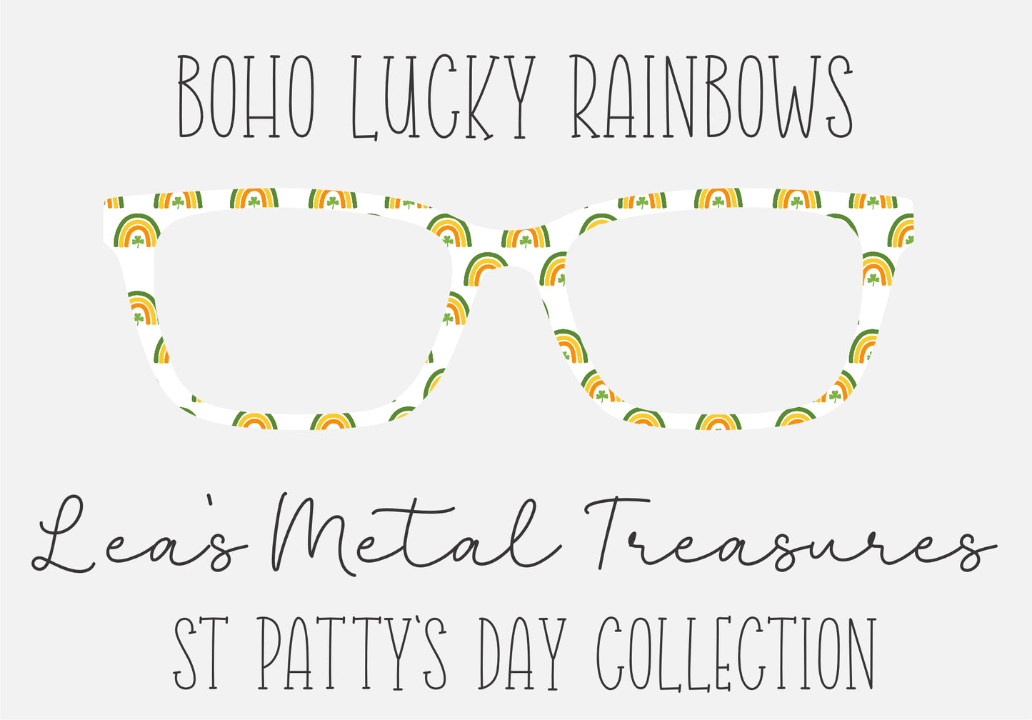 BOHO LUCKY RAINBOWS Eyewear Frame Toppers COMES WITH MAGNETS