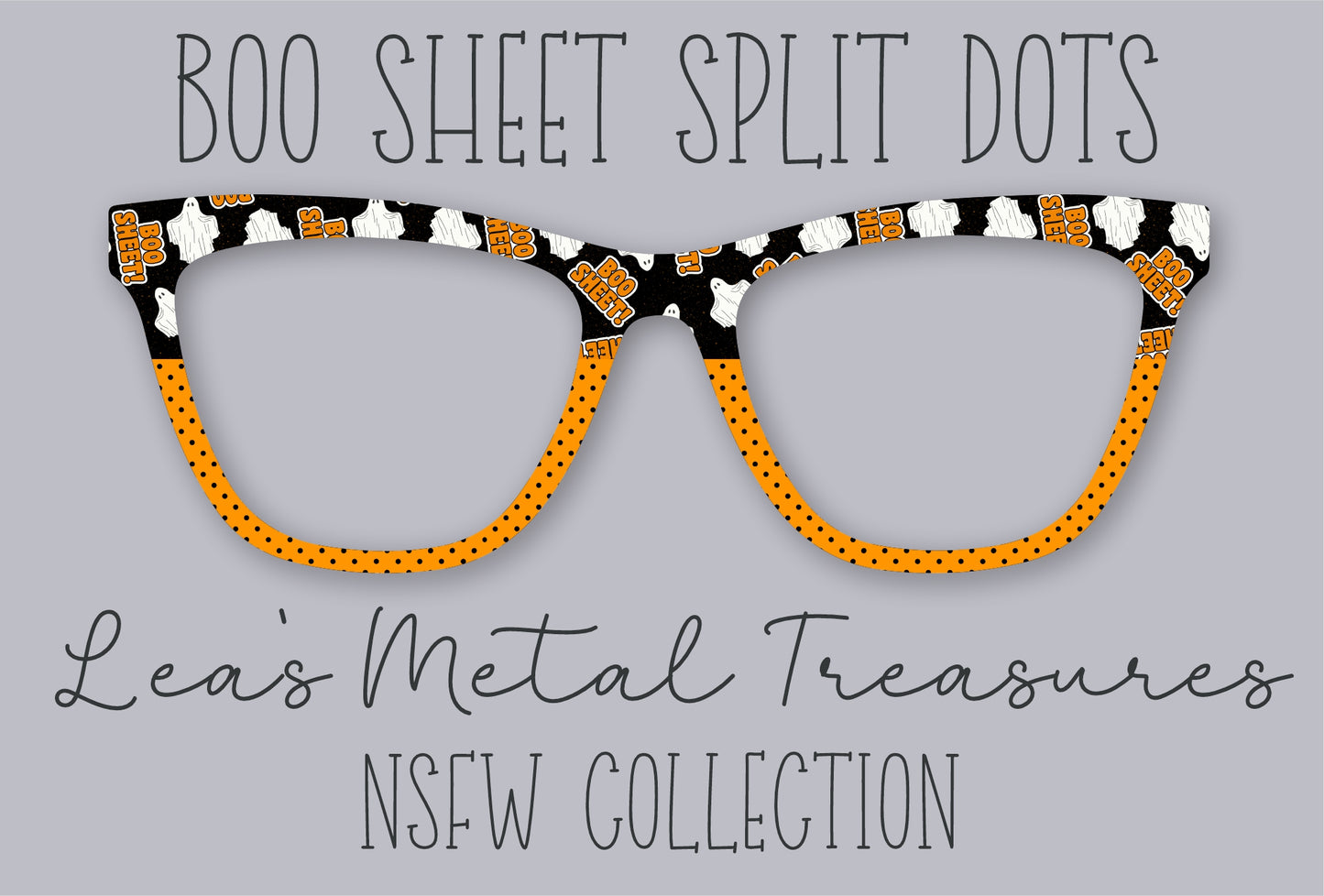 Boo Sheet Split Dot Eyewear Frame Toppers COMES WITH MAGNETS