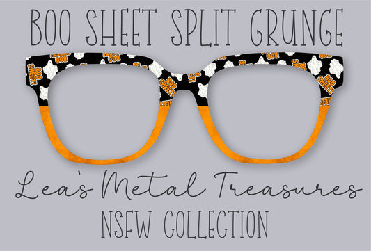 Boo Sheet Split Grunge Eyewear Frame Toppers COMES WITH MAGNETS