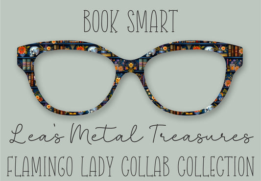 Book Smart Printed Magnetic Eyeglasses Topper • Flamingo Lady Collab Collection