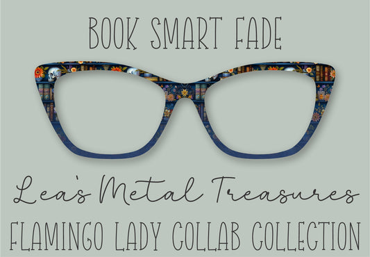 Book Smart Fade Printed Magnetic Eyeglasses Topper • Flamingo Lady Collab Collection