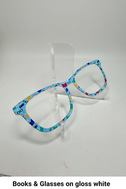 BOOKS AND GLASSES Eyewear Frame Toppers COMES WITH MAGNETS