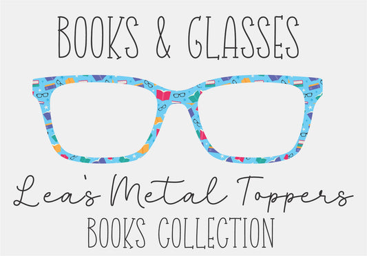 BOOKS AND GLASSES Eyewear Frame Toppers COMES WITH MAGNETS