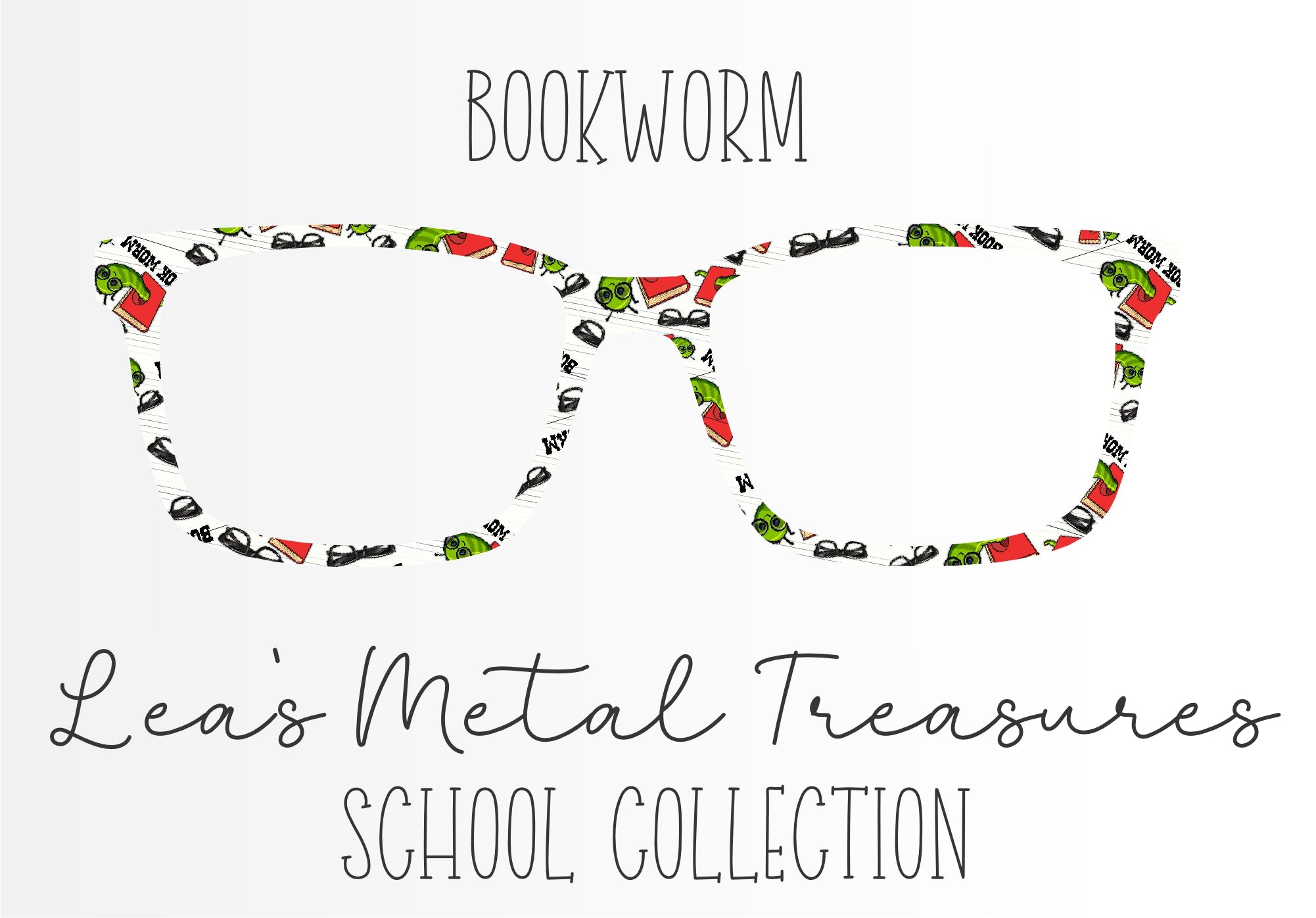 Bookworm Frame BOOKWORM Eyewear Frame Toppers COMES WITH MAGNETS – Twinkle Twinkle Tees