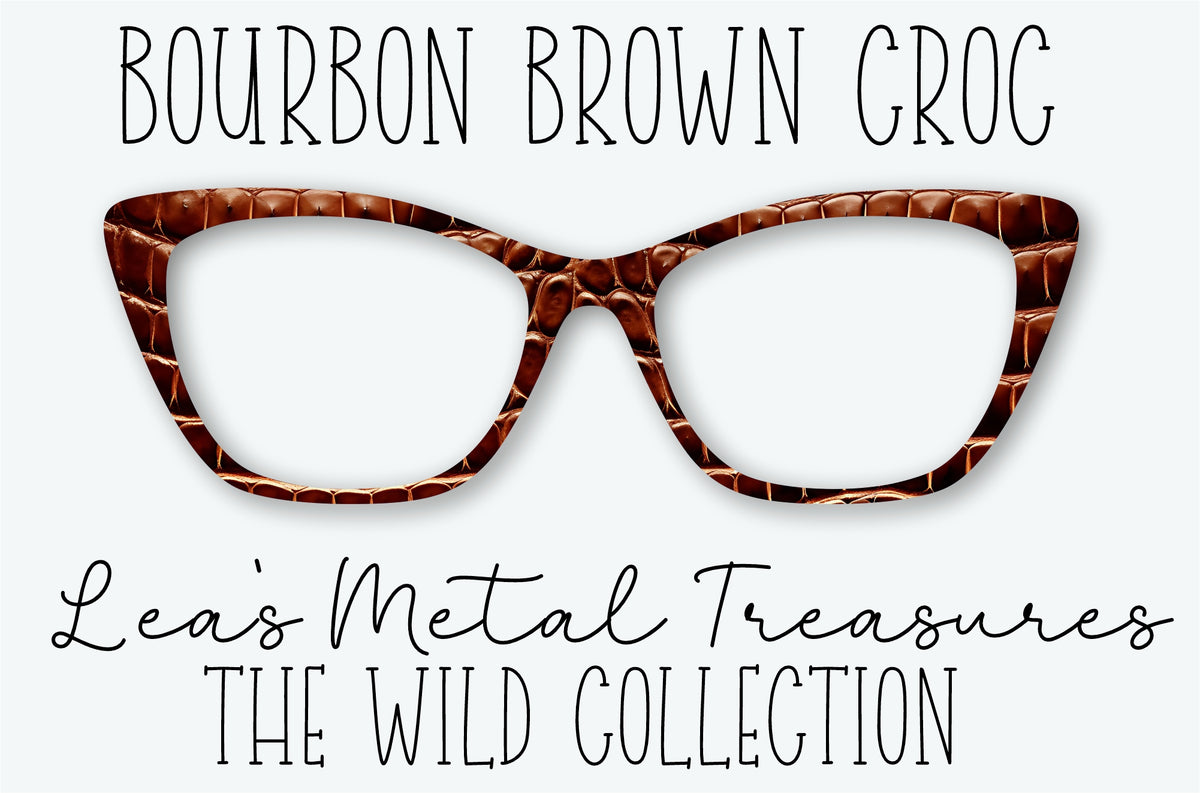 BOURBON BROWN CROC Eyewear Frame Toppers