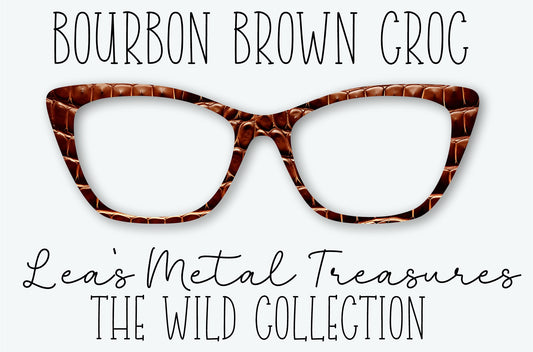BOURBON BROWN CROC Eyewear Frame Toppers