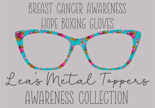 BREAST CANCER AWARENESS HOPE BOXING GLOVES Eyewear Frame Toppers COMES WITH MAGNETS