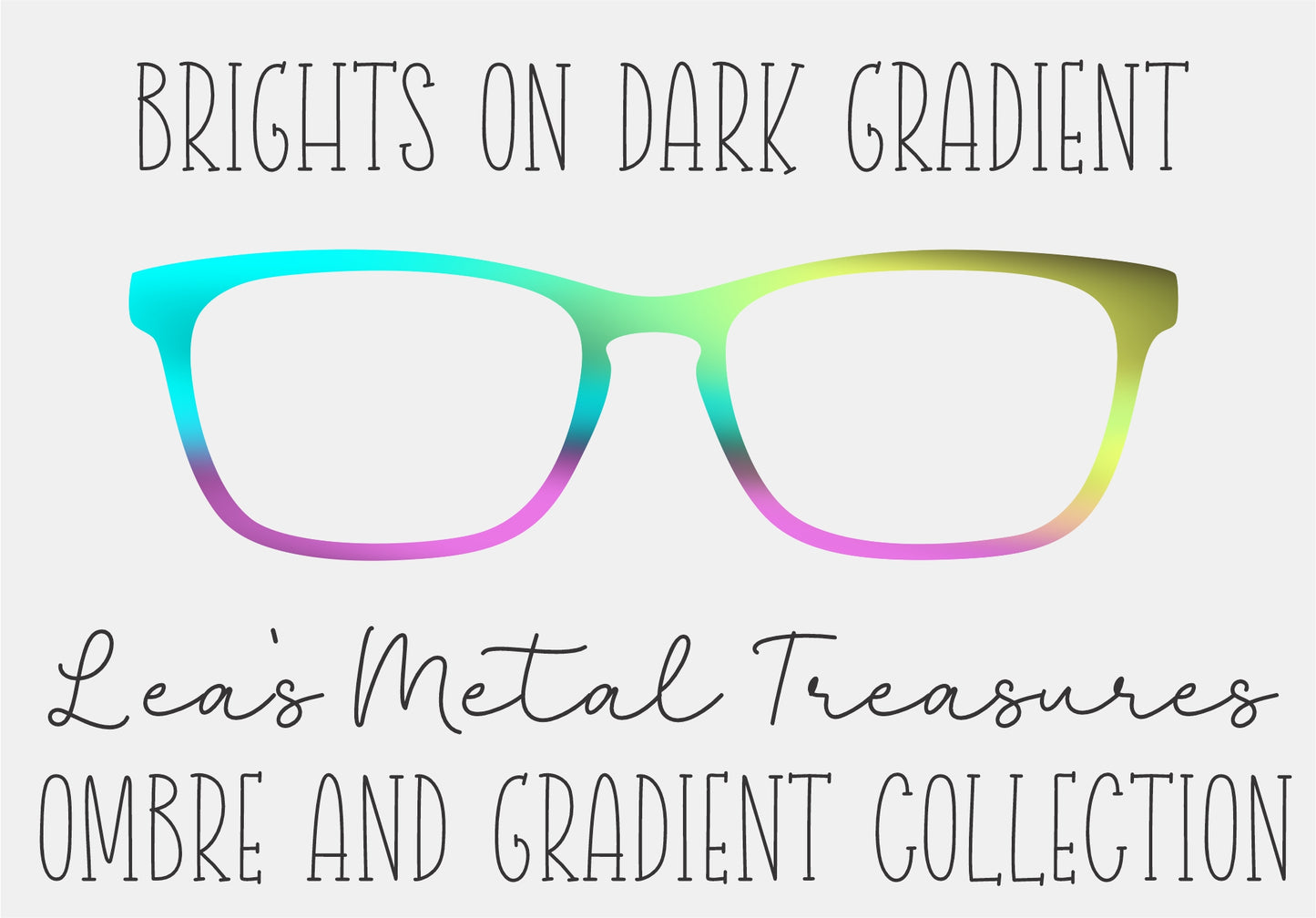 BRIGHTS ON DARK GRADIENT Eyewear Frame Toppers COMES WITH MAGNETS