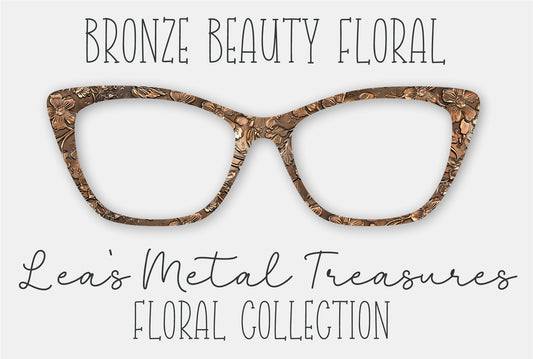 Bronze Beauty Floral Eyewear Frame Toppers