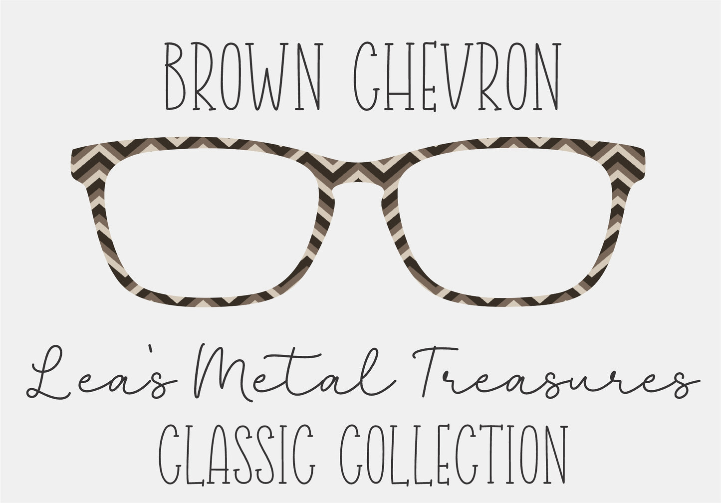 BROWN CHEVRON Eyewear Frame Toppers COMES WITH MAGNETS