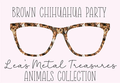 BROWN CHIHUAHUA PARTY Eyewear Frame Toppers