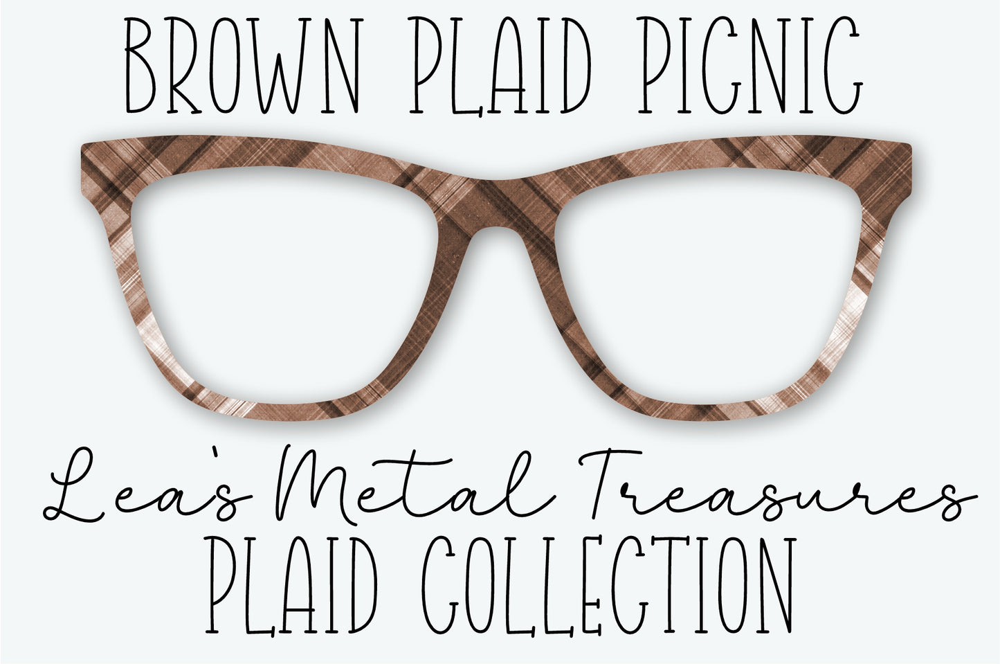 BROWN PLAID PICNIC Eyewear Frame Toppers SEPTEMBER 2026 TOPPER OF THE MONTH
