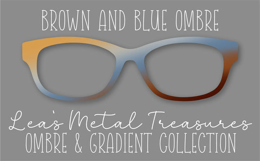 Brown and Blue Ombre Eyewear Frame Toppers