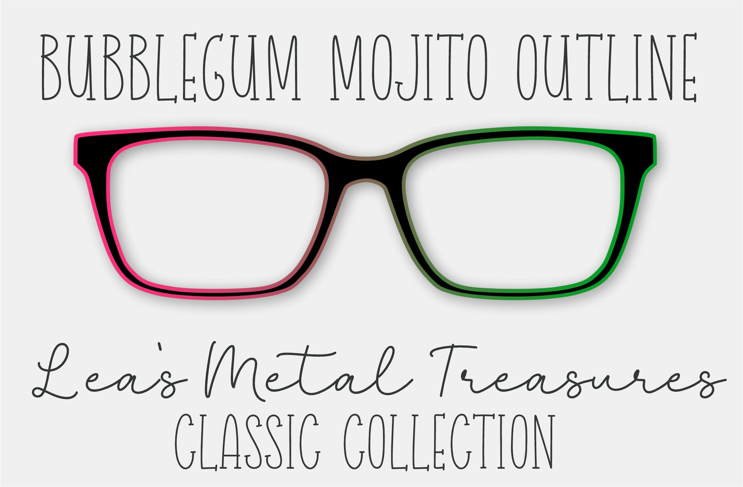 Bubblegum Mojito Outline Eyewear Frame Toppers