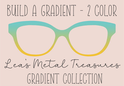 2 Color Horizontal Gradient Custom Color Selector Gradient Printed Magnetic Eyeglasses Topper