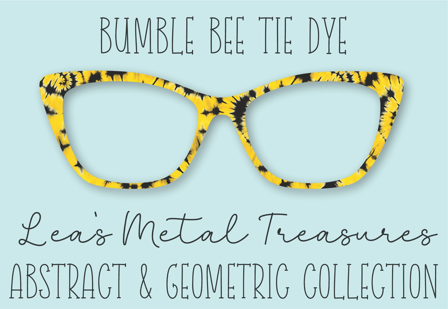 Bumblebee Tie Dye Eyewear Frame Toppers COMES WITH MAGNETS