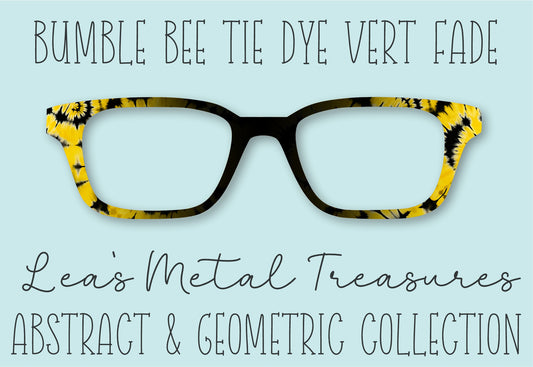 Bumblebee Tie Dye Vertical Fade Eyewear Frame Toppers COMES WITH MAGNETS