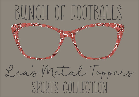 BUNCH OF FOOTBALLS Eyewear Frame Toppers COMES WITH MAGNETS