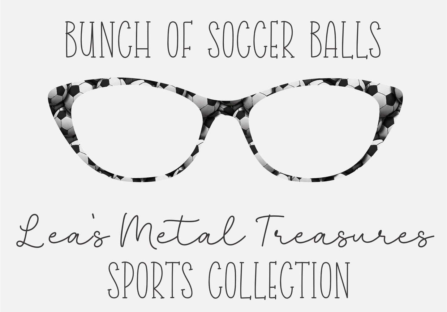 BUNCH OF SOCCER BALLS Eyewear Frame Toppers COMES WITH MAGNETS