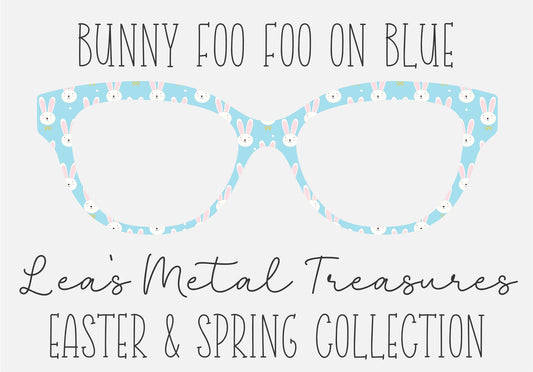 BUNNY FOO FOO ON BLUE Eyewear Frame Toppers COMES WITH MAGNETS