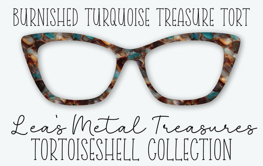 Burnished Turquoise Treasure Tort Eyewear Frame Toppers