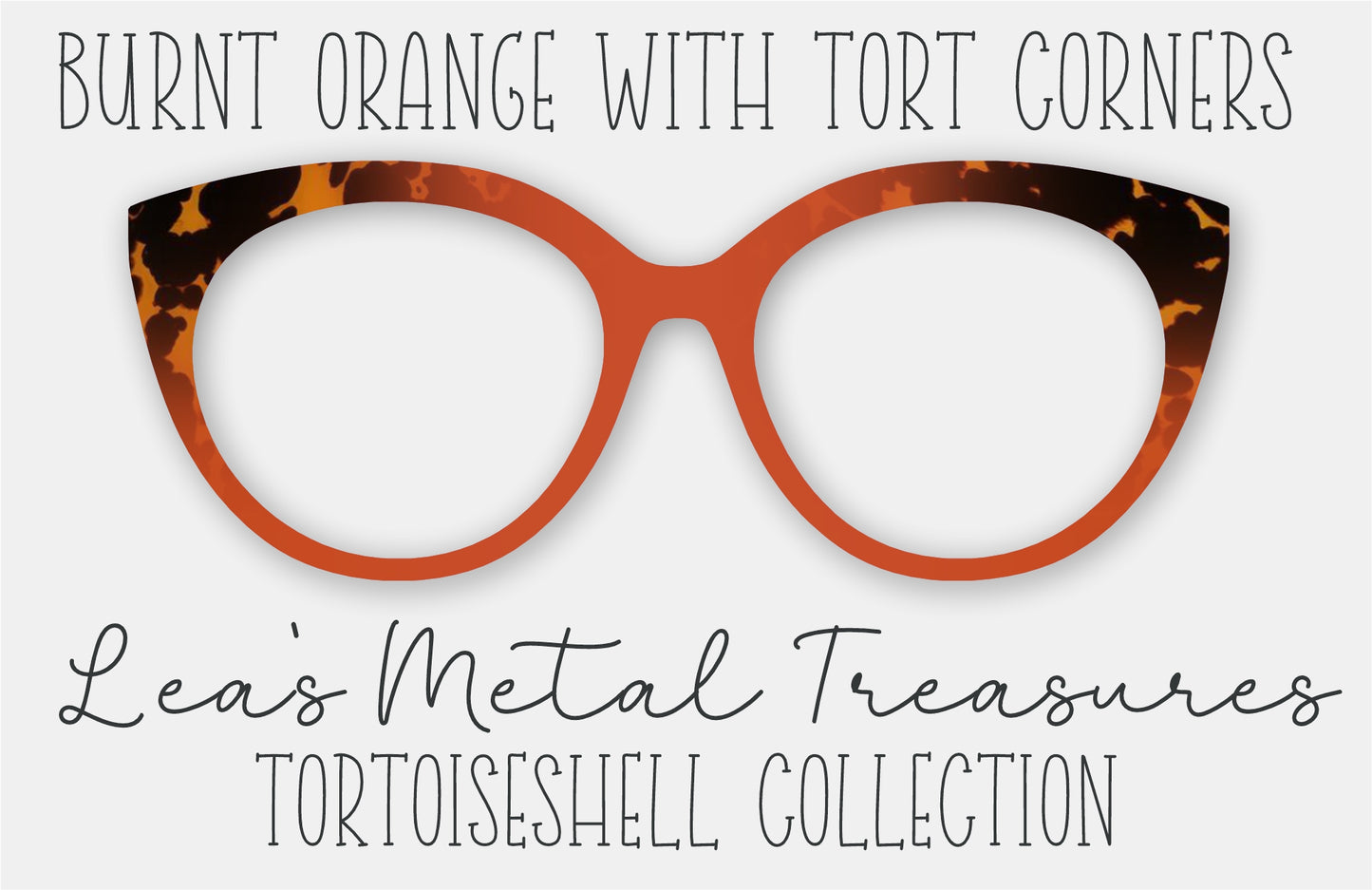 Burnt Orange with Tort Corners Eyewear Frame Toppers