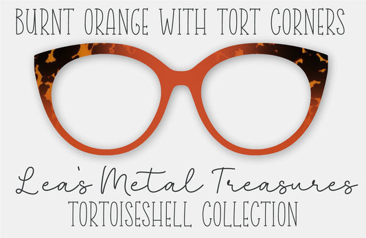 Burnt Orange with Tort Corners Eyewear Frame Toppers
