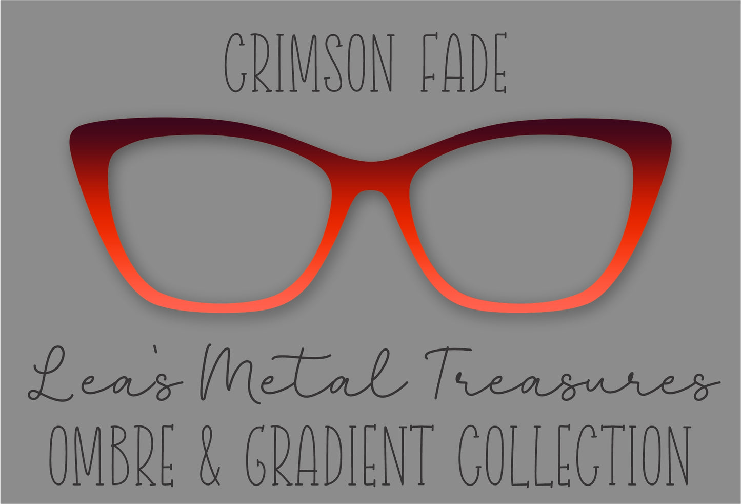 Crimson Fade Eyewear Frame Toppers COMES WITH MAGNETS