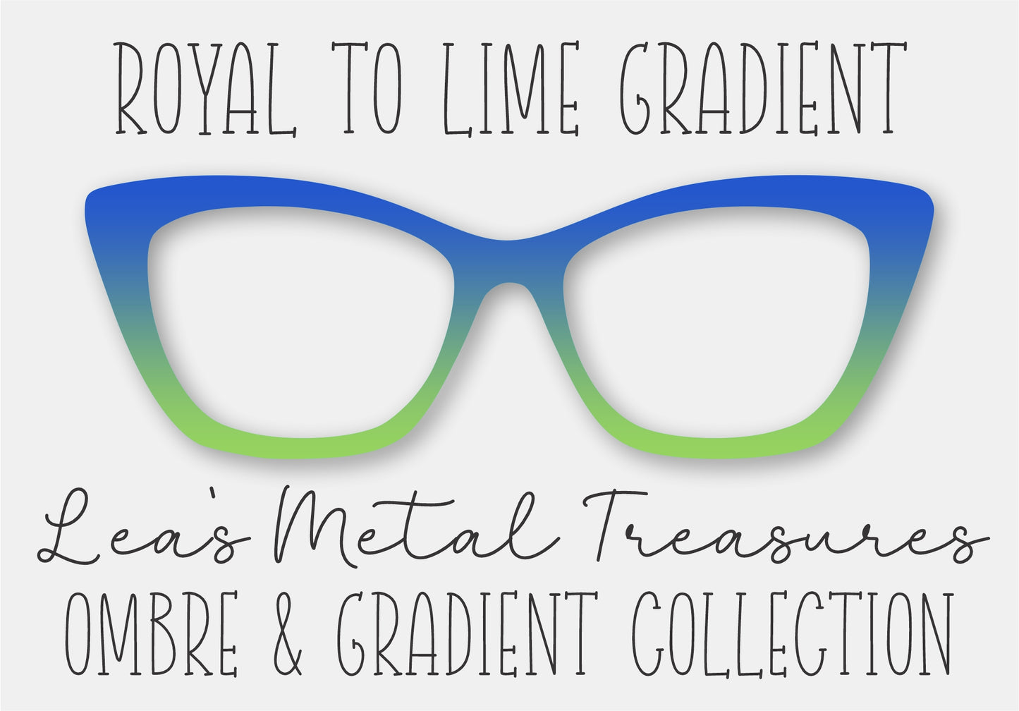 Royal to Lime Gradient Eyewear Frame Toppers COMES WITH MAGNETS