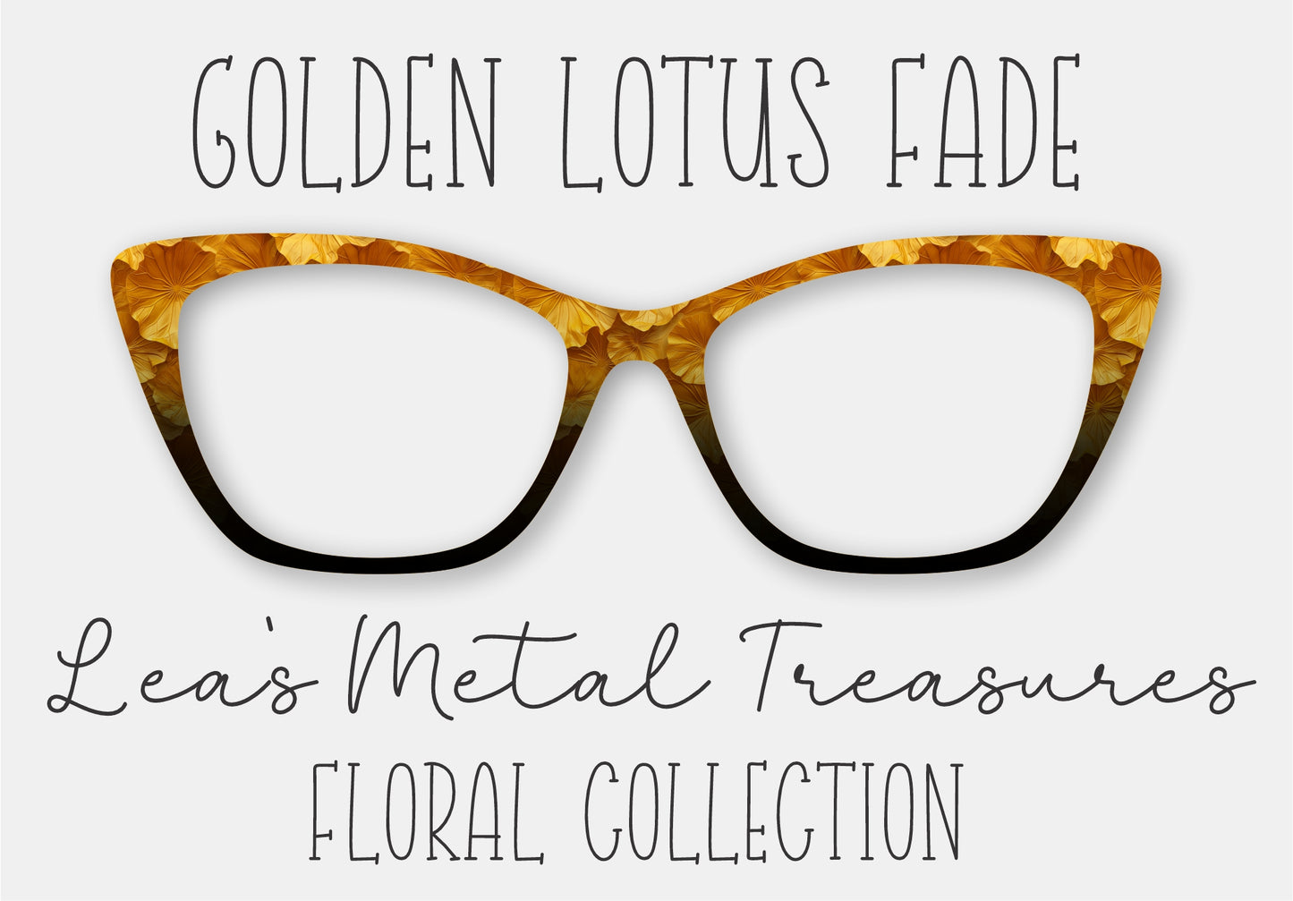 Golden Lotus Fade Eyewear Frame Toppers COMES WITH MAGNETS