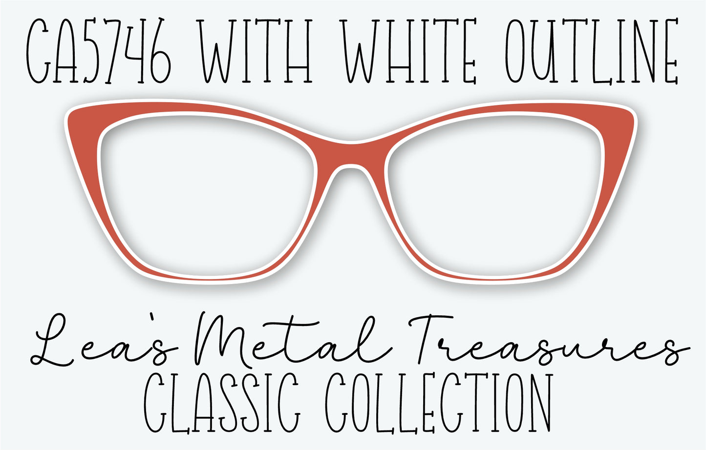 CA5746 with White Outline Eyewear Frame Toppers
