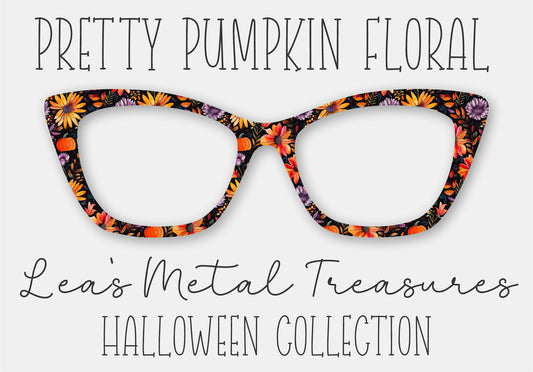 Pretty Pumpkin Floral Eyewear Frame Toppers COMES WITH MAGNETS