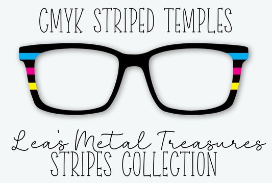 CMYK Striped Temples Eyewear Frame Toppers