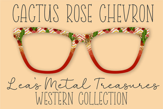 Cactus Rose Chevron Eyewear Frame Toppers COMES WITH MAGNETS