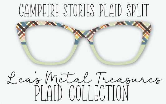 CAMPFIRE STORIES PLAID SPLIT Eyewear Frame Toppers • MARCH 2026 TOPPER OF THE MONTH