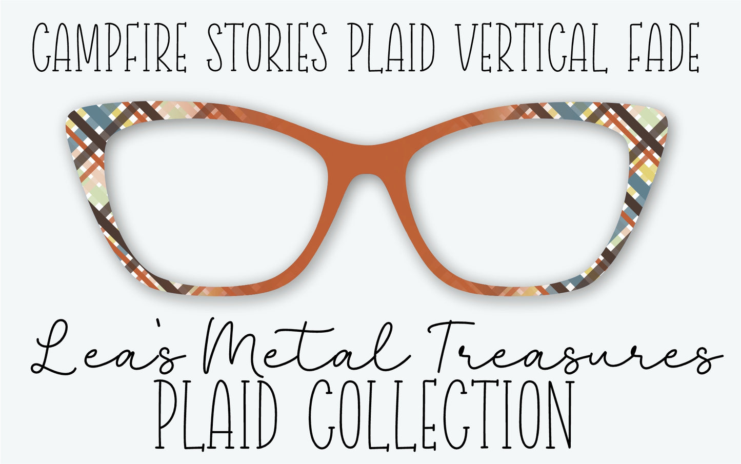 CAMPFIRE STORIES PLAID VERTICAL FADE Eyewear Frame Toppers • MARCH 2026 TOPPER OF THE MONTH