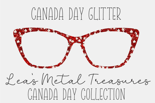 Canada Day Glitter Eyewear Frame Toppers COMES WITH MAGNETS