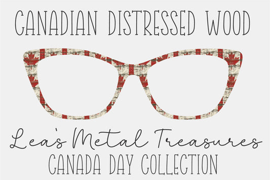 Canadian Distressed Wood Eyewear Frame Toppers COMES WITH MAGNETS